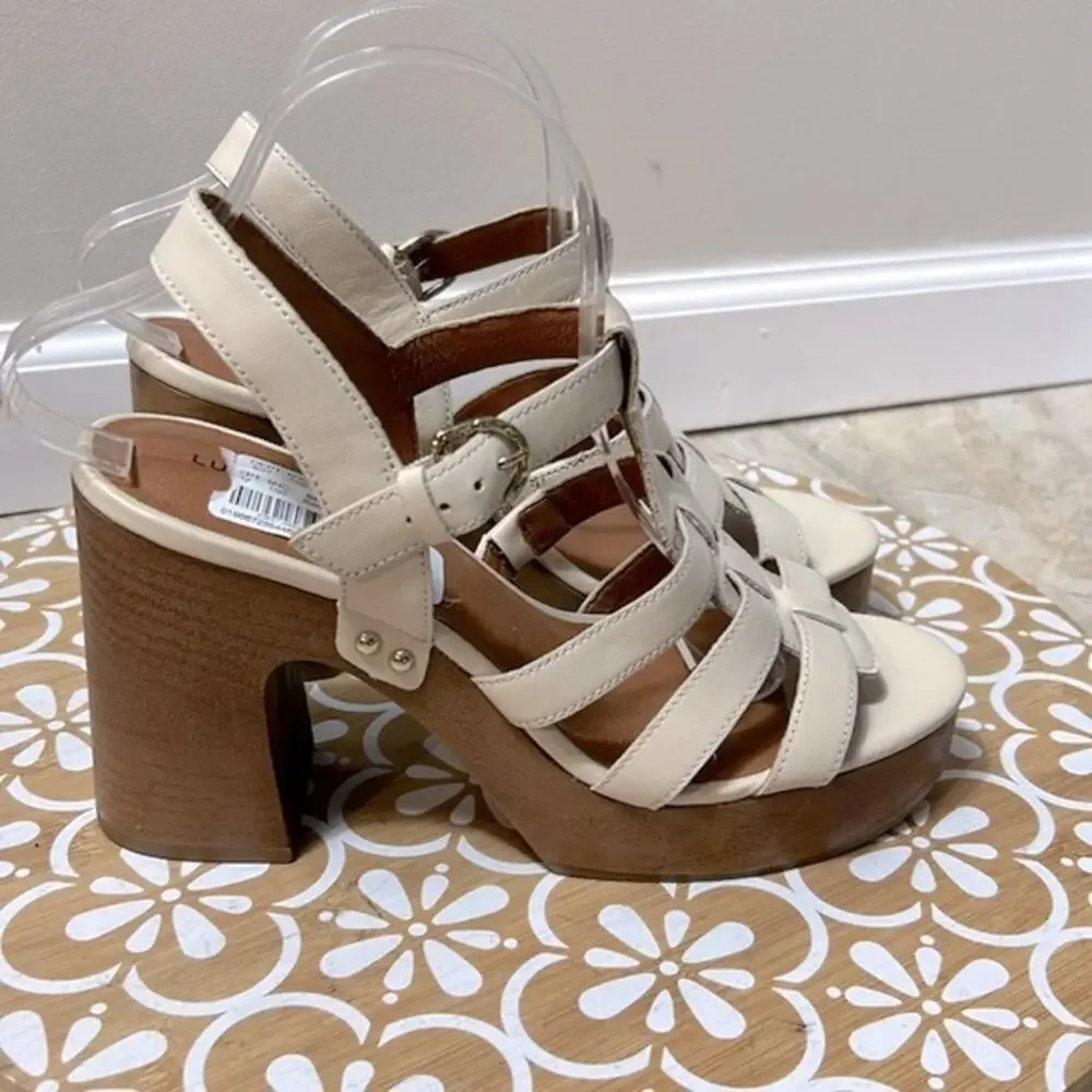 NWT Lucky Brand vanilla Imana platform strappy sandals